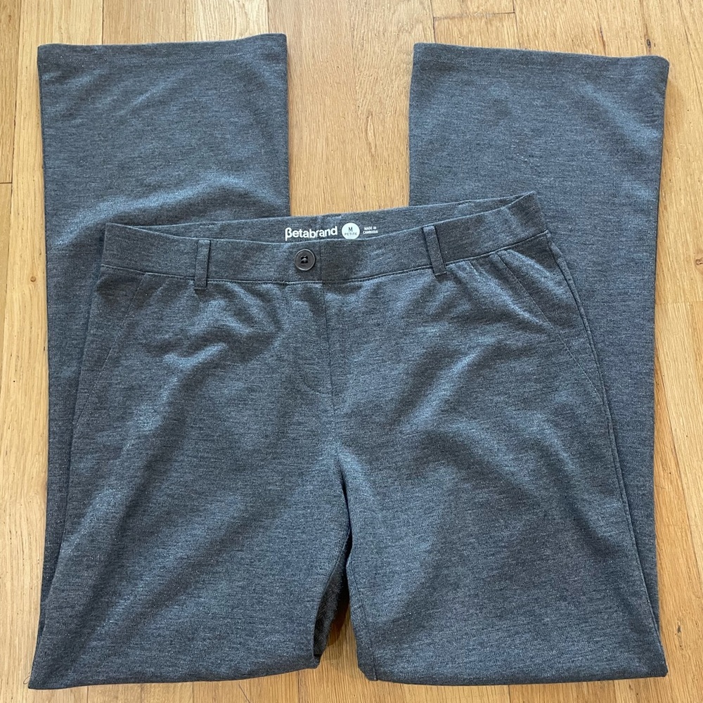 Betabrand Petite Gray Boot Cut Women’s Pants